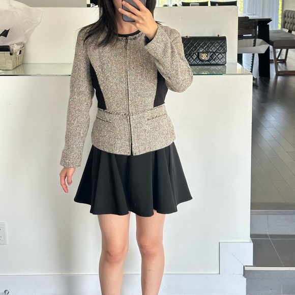 Tribal Brand Tweed Blazer with Black Contrast Panels XS - Picture 2 of 5